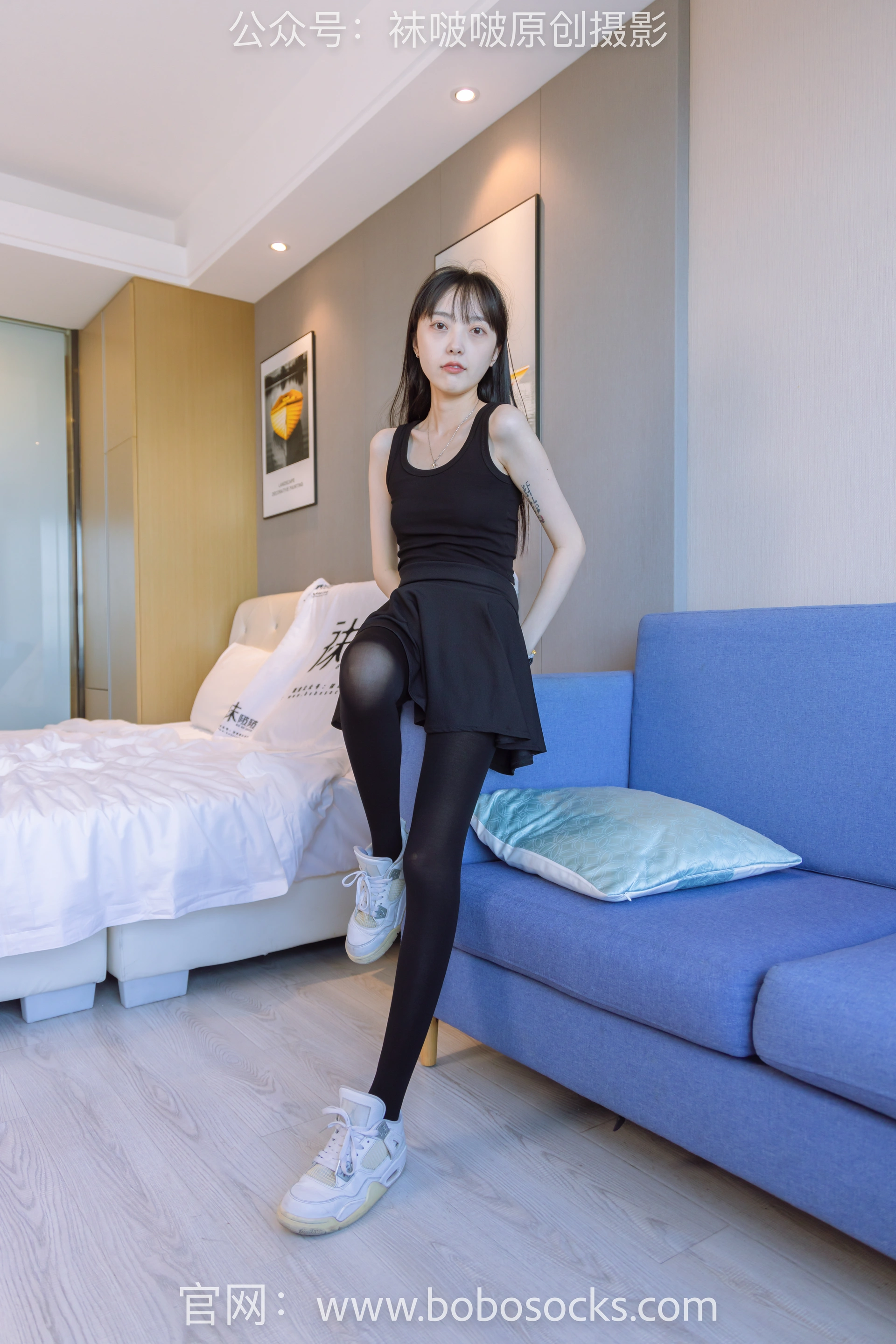 [BoBoSocks袜啵啵]NO.130 稚予-两双穿脏篮球鞋、厚黑丝 3